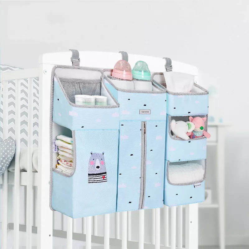 Sunveno Crib Organizer - Hanging Storage Bag for Baby Essentials