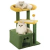 29" Green Multi-Level Modern Cat Tower - Small/Medium Indoor Cat Tree