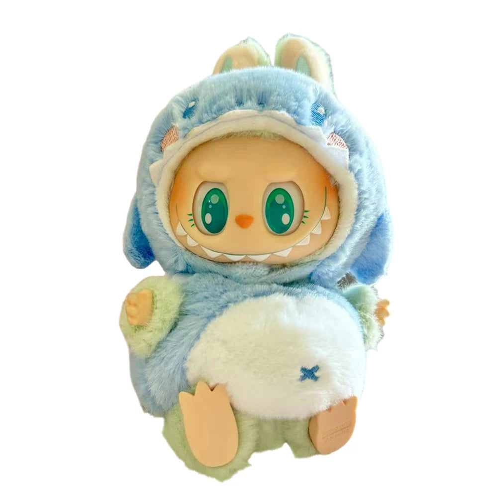 15-17 cm For Labubu v1v2 Clothes outfit For Labubu Sitting Party Bear Label Scarf Hat Bag Dolls Accessories Cute Decoration 