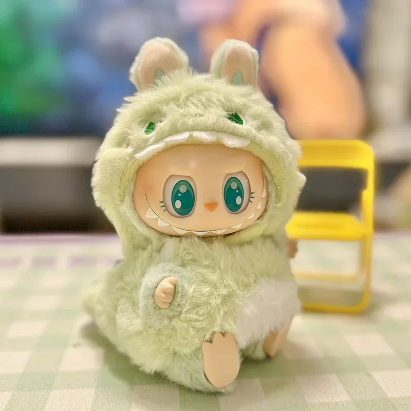 17cm Cute Mini Plush Doll'S Clothes Outfit Accessories Labubu Idol Dolls shark onesie Clothing DIY Girl Gift