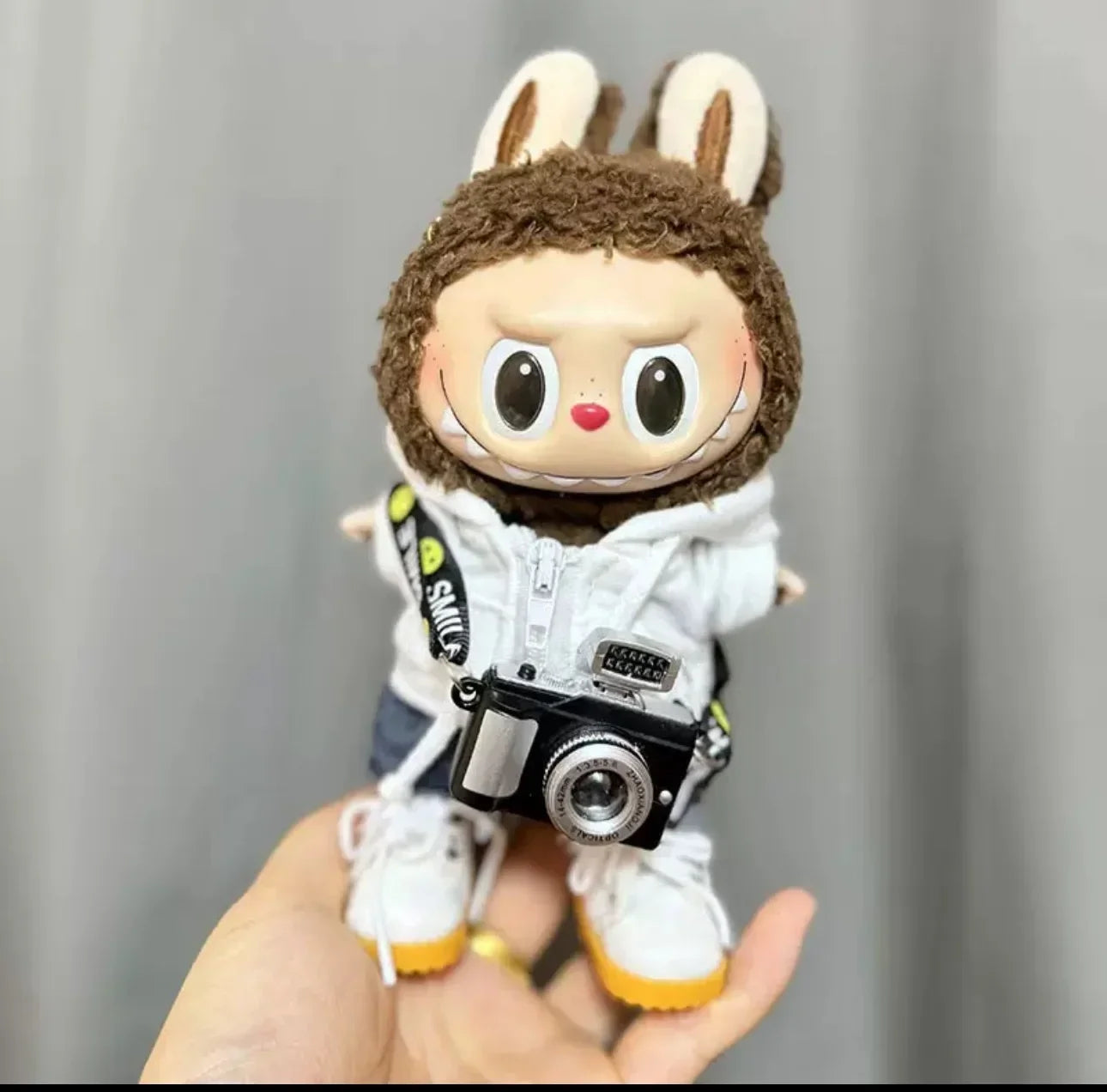 17cm Cute Mini Plush Doll'S Clothes Outfit Accessories Labubu Idol Dolls shark onesie Clothing DIY Girl Gift
