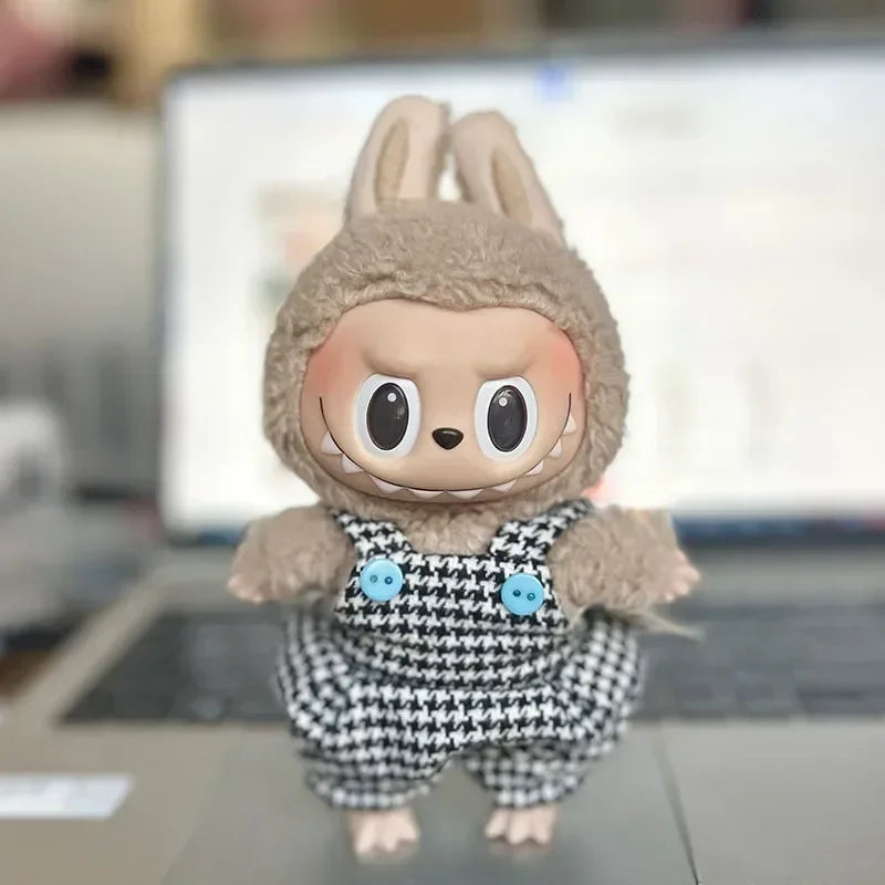 17cm Cute Mini Plush Doll'S Clothes Outfit Accessories Labubu Idol Dolls shark onesie Clothing DIY Girl Gift