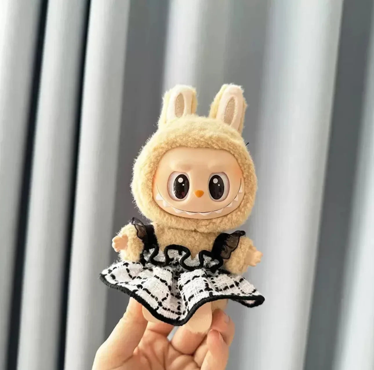 17cm Cute Mini Plush Doll'S Clothes Outfit Accessories Labubu Idol Dolls shark onesie Clothing DIY Girl Gift