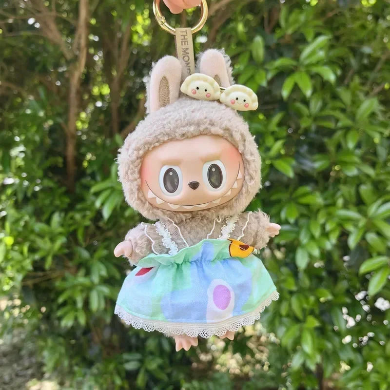 17cm Cute Mini Plush Doll'S Clothes Outfit Accessories Labubu Idol Dolls shark onesie Clothing DIY Girl Gift
