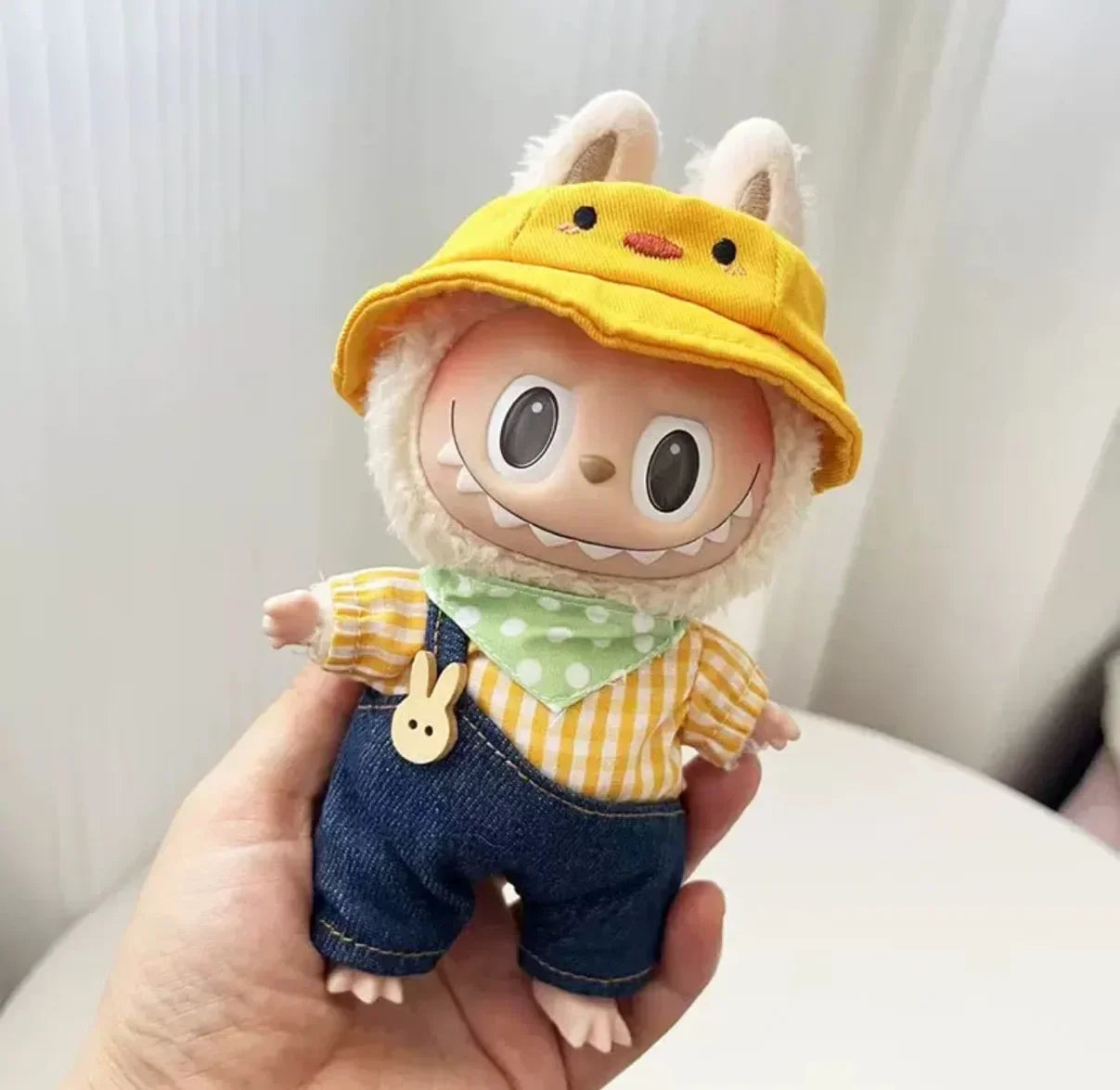 17cm Cute Mini Plush Doll'S Clothes Outfit Accessories Labubu Idol Dolls shark onesie Clothing DIY Girl Gift