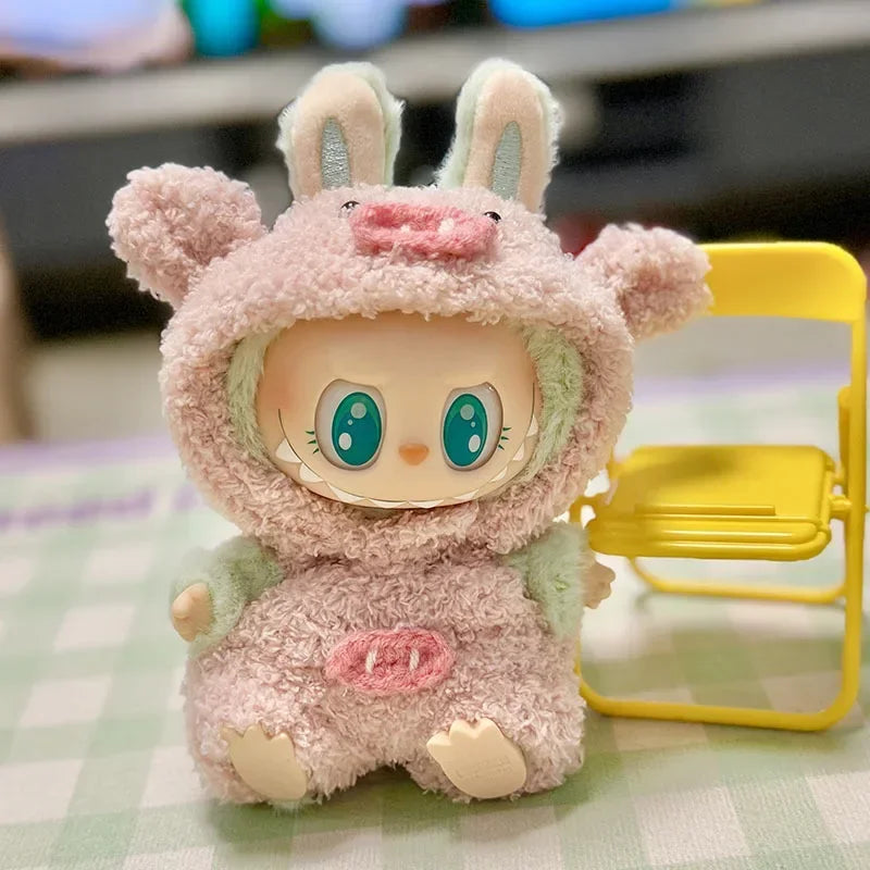 17cm Cute Mini Plush Doll'S Clothes Outfit Accessories Labubu Idol Dolls shark onesie Clothing DIY Girl Gift