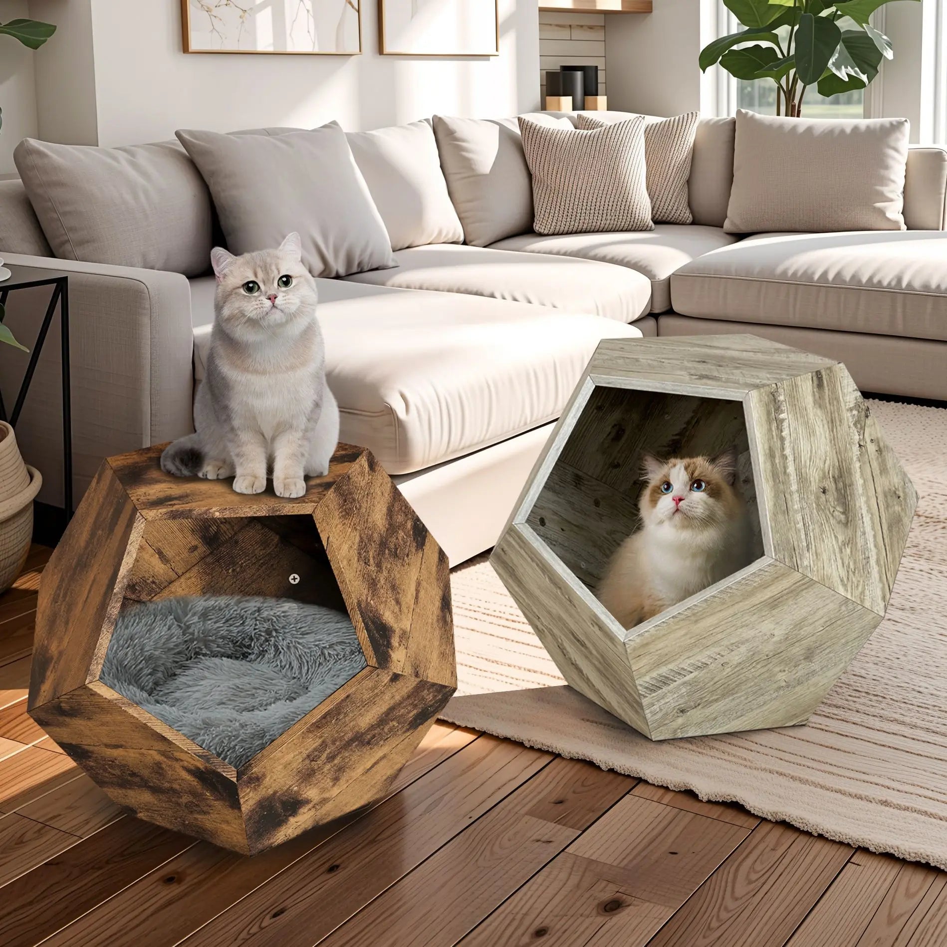 25.98" Modern MDF Cat Kennel - Multi-Purpose Side Table
