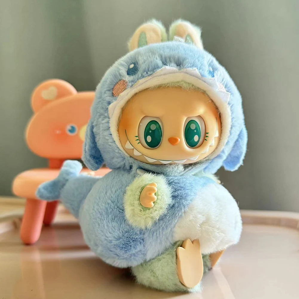 15-17 cm For Labubu v1v2 Clothes outfit For Labubu Sitting Party Bear Label Scarf Hat Bag Dolls Accessories Cute Decoration 