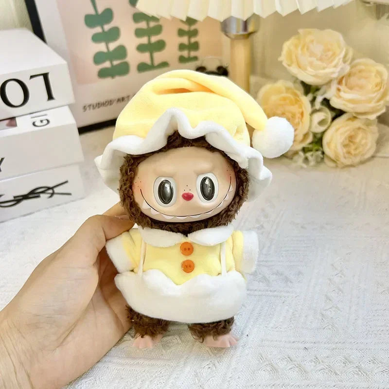 17cm Cute Mini Plush Doll'S Clothes Outfit Accessories Labubu Idol Dolls shark onesie Clothing DIY Girl Gift