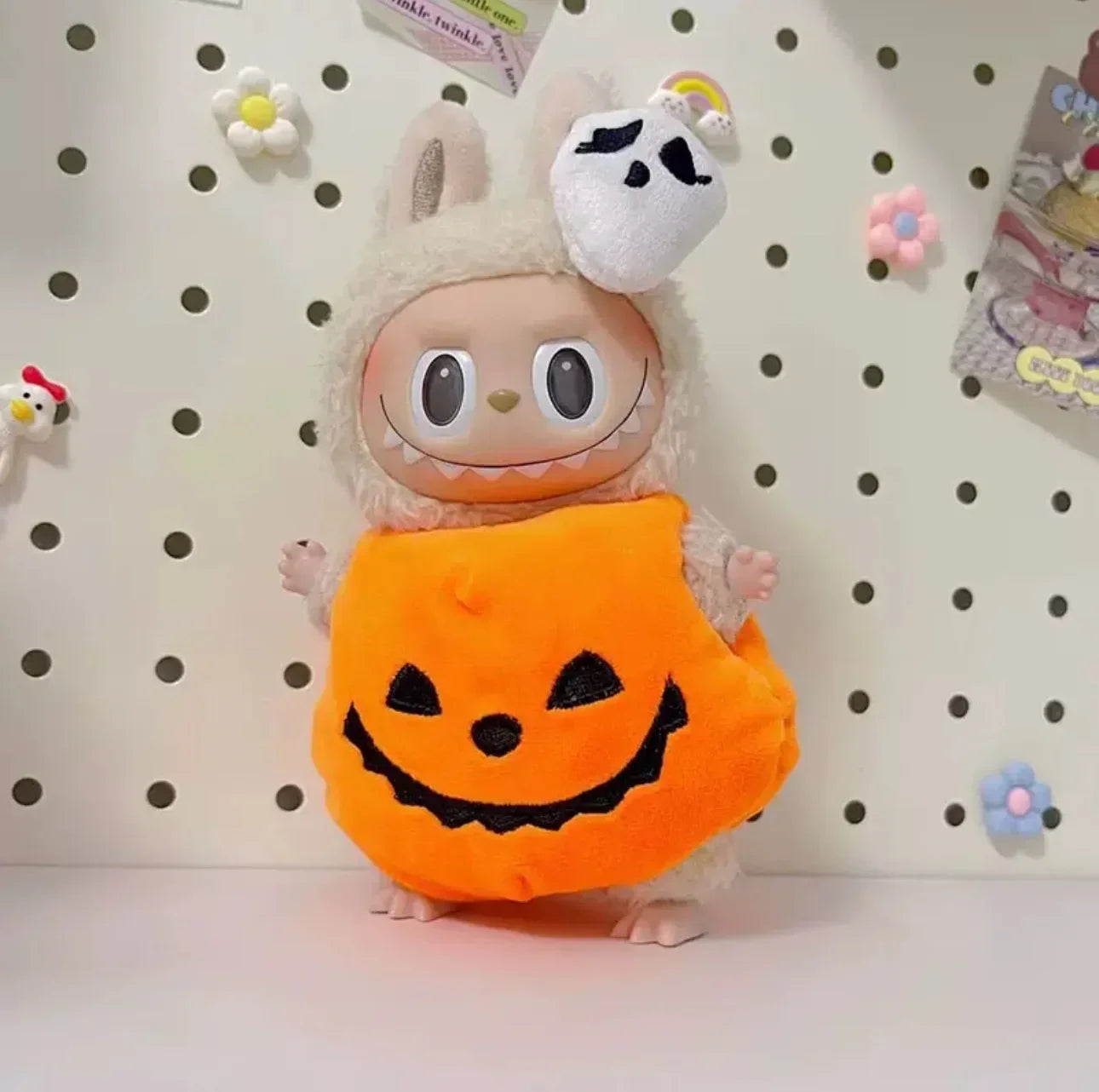 17cm Cute Mini Plush Doll'S Clothes Outfit Accessories Labubu Idol Dolls shark onesie Clothing DIY Girl Gift