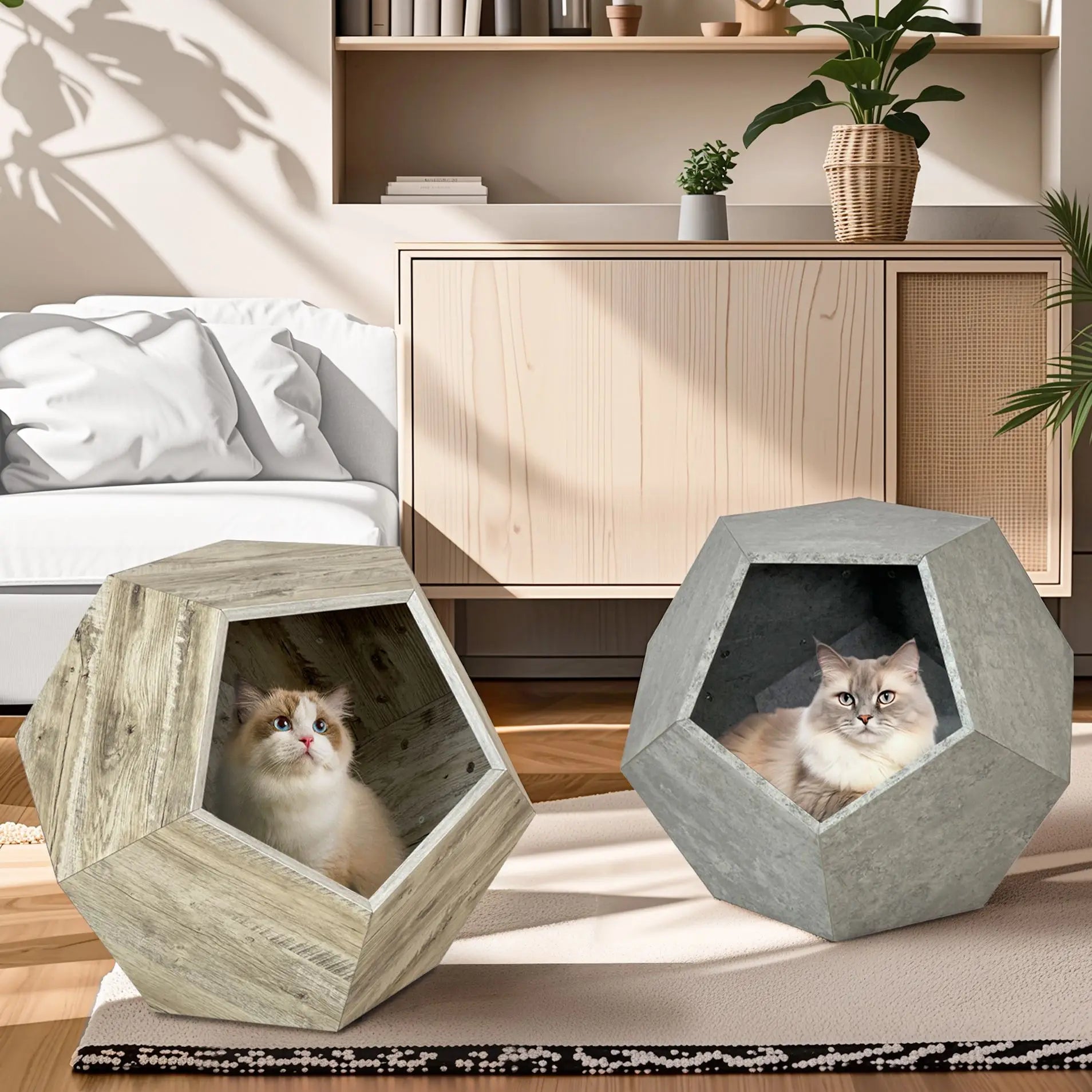 25.98" Modern MDF Cat Kennel - Multi-Purpose Side Table