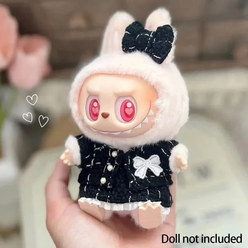 17cm Cute Mini Plush Doll'S Clothes Outfit Accessories Labubu Idol Dolls shark onesie Clothing DIY Girl Gift
