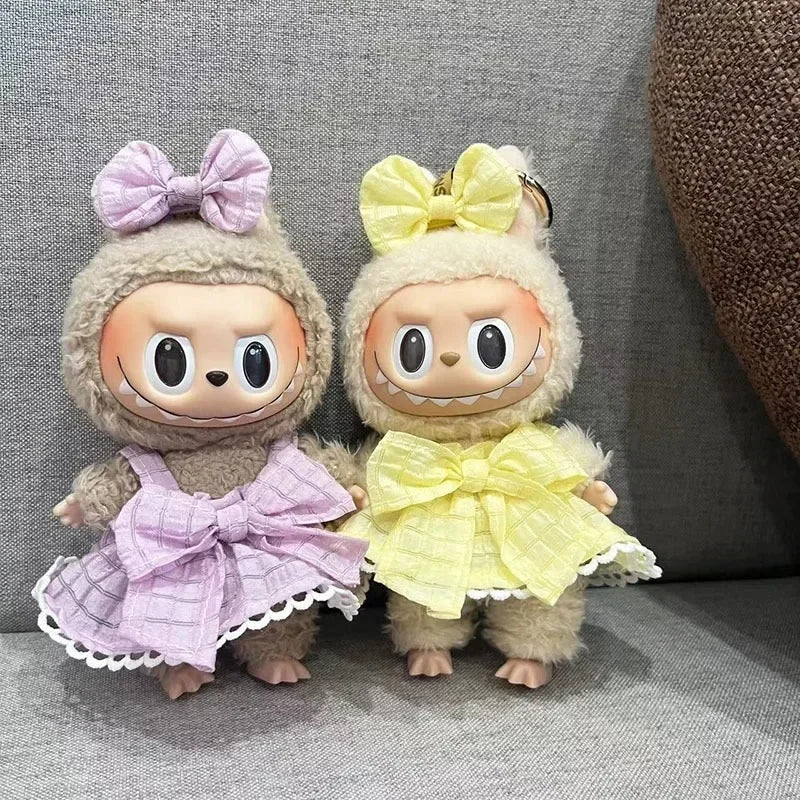 17cm Cute Mini Plush Doll'S Clothes Outfit Accessories Labubu Idol Dolls shark onesie Clothing DIY Girl Gift