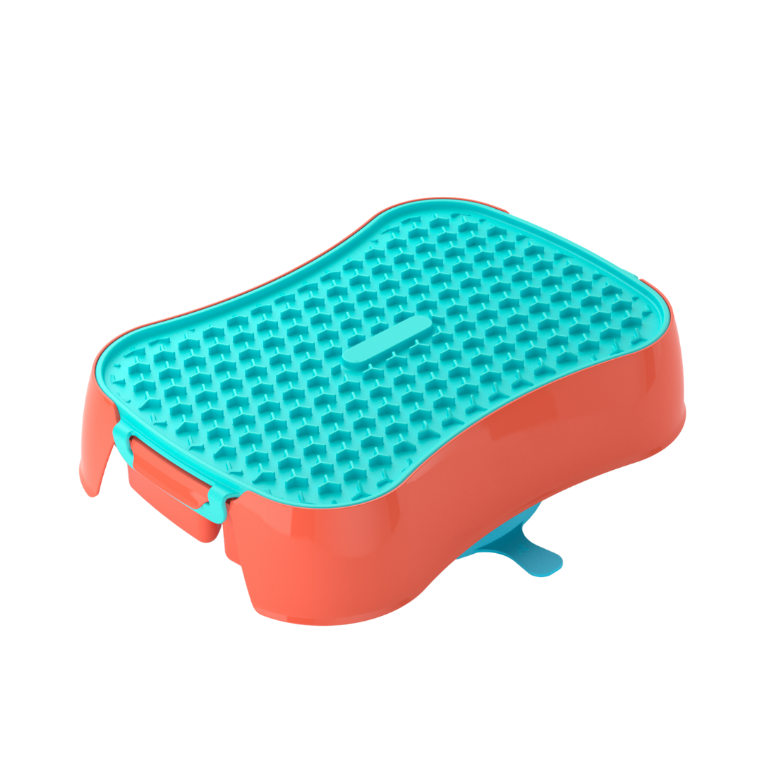 4-In-1 Slow Feeder Dog Bowl - Reversible Lick Mat & Travel Bowl