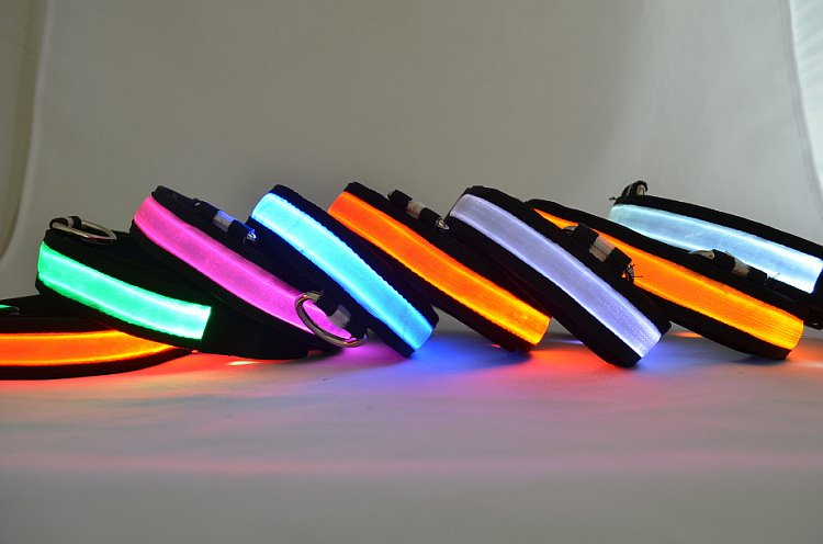 LED Light Up Dog Collar - Safe Night Walking & Visibility