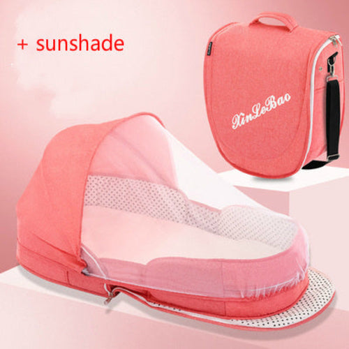 Portable Removable Folding Crib - Baby Bed & Mommy Bag