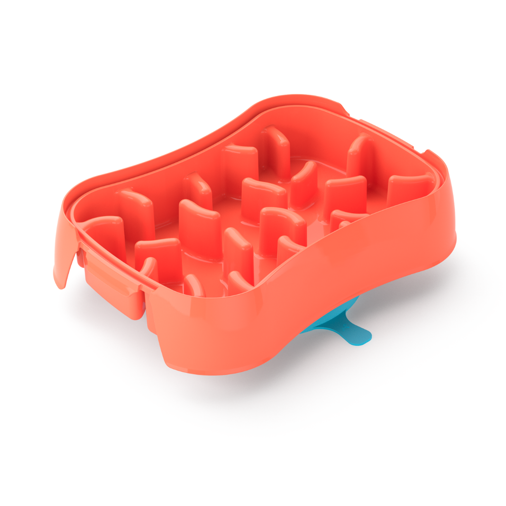 4-In-1 Slow Feeder Dog Bowl - Reversible Lick Mat & Travel Bowl