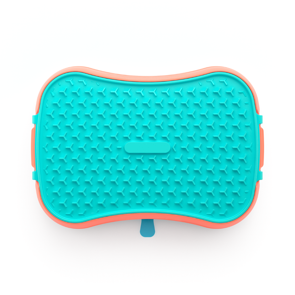 4-In-1 Slow Feeder Dog Bowl - Reversible Lick Mat & Travel Bowl