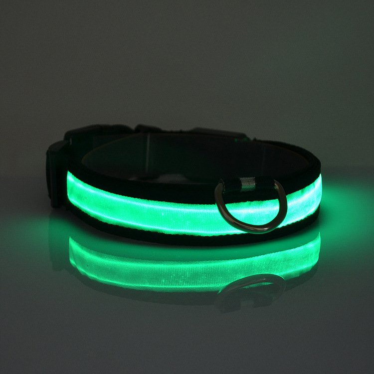 LED Light Up Dog Collar - Safe Night Walking & Visibility