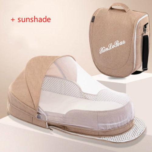Portable Removable Folding Crib - Baby Bed & Mommy Bag