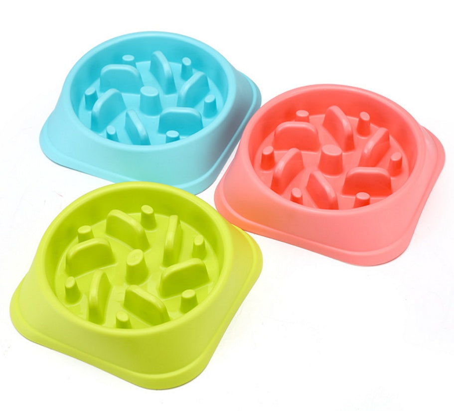 Anti-choke Bowl Plastic Dog Bowl - Healthy Feeder for Pets
