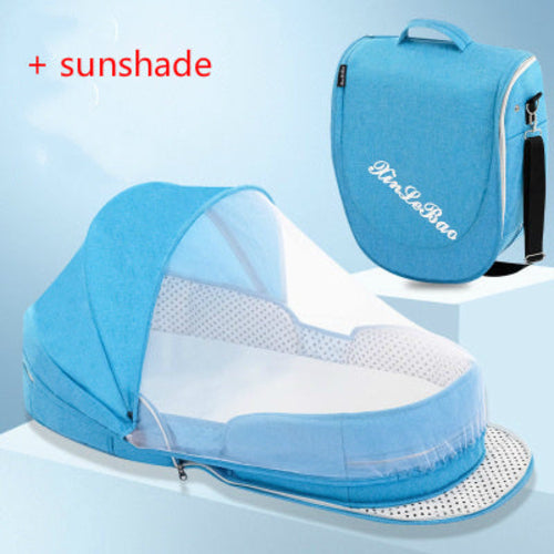Portable Removable Folding Crib - Baby Bed & Mommy Bag