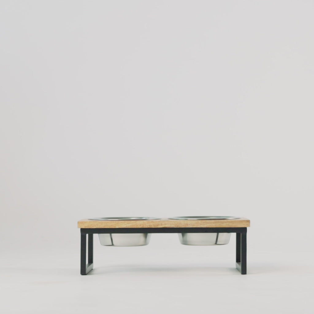 Wood & Metal Elevated Feeder