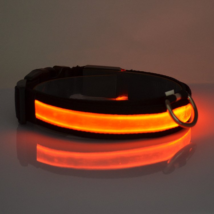 LED Light Up Dog Collar - Safe Night Walking & Visibility