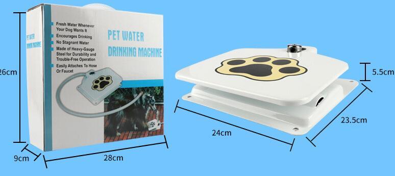 Outdoor Dog Pet Water Fountain - Step-On Paw Pad Activated