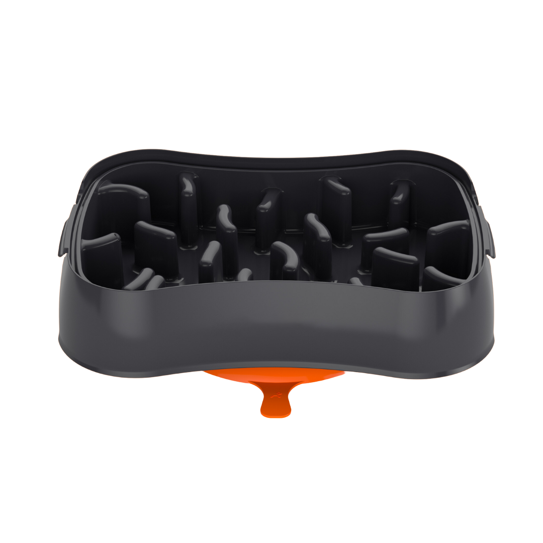 4-In-1 Slow Feeder Dog Bowl - Reversible Lick Mat & Travel Bowl