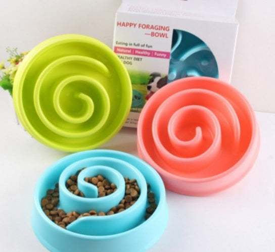 Anti-choke Bowl Plastic Dog Bowl - Healthy Feeder for Pets