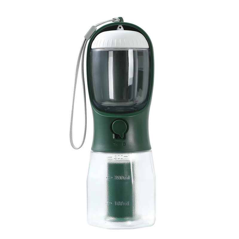 3-in-1 Portable Dog Water Cup - Drinking, Food & Waste Bag Dispenser