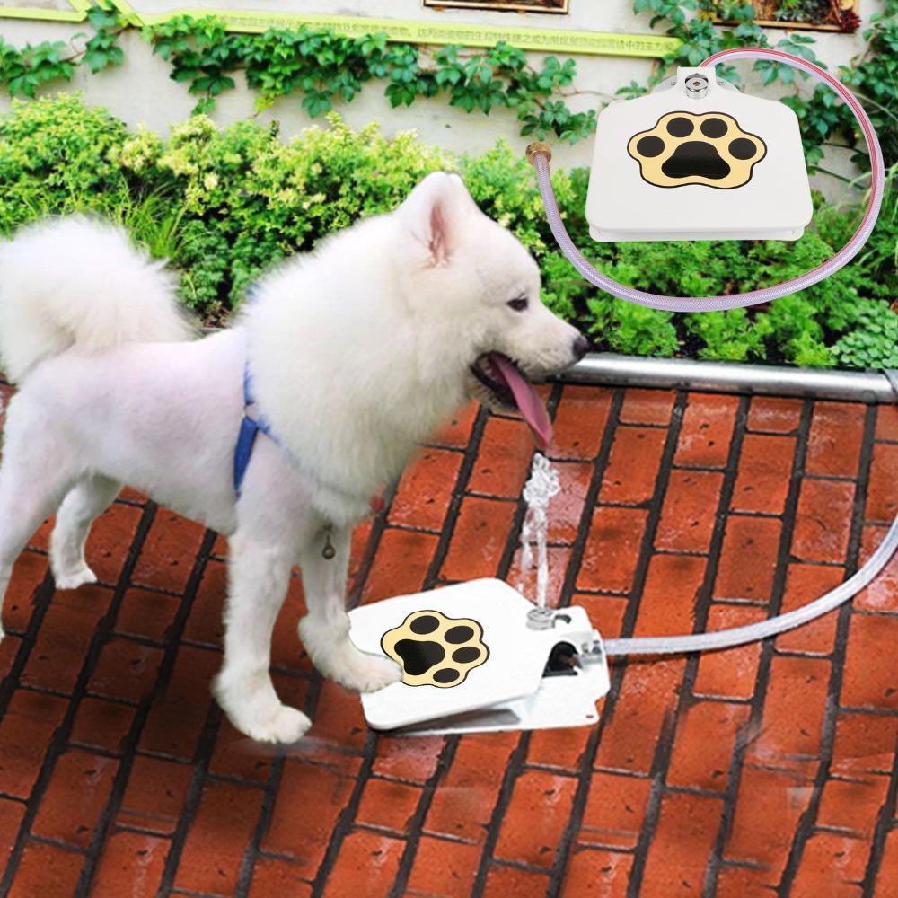 Outdoor Dog Pet Water Fountain - Step-On Paw Pad Activated