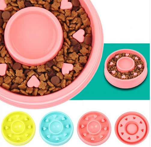 Anti-choke Bowl Plastic Dog Bowl - Healthy Feeder for Pets