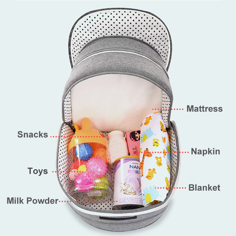 Portable Removable Folding Crib - Baby Bed & Mommy Bag