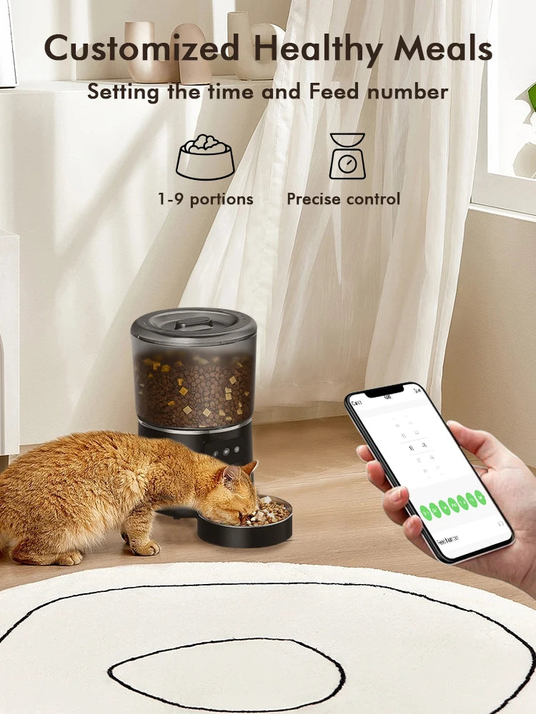 NPET 4L Automatic Smart Pet Feeder - For Cats, Dogs & Multiple Pets