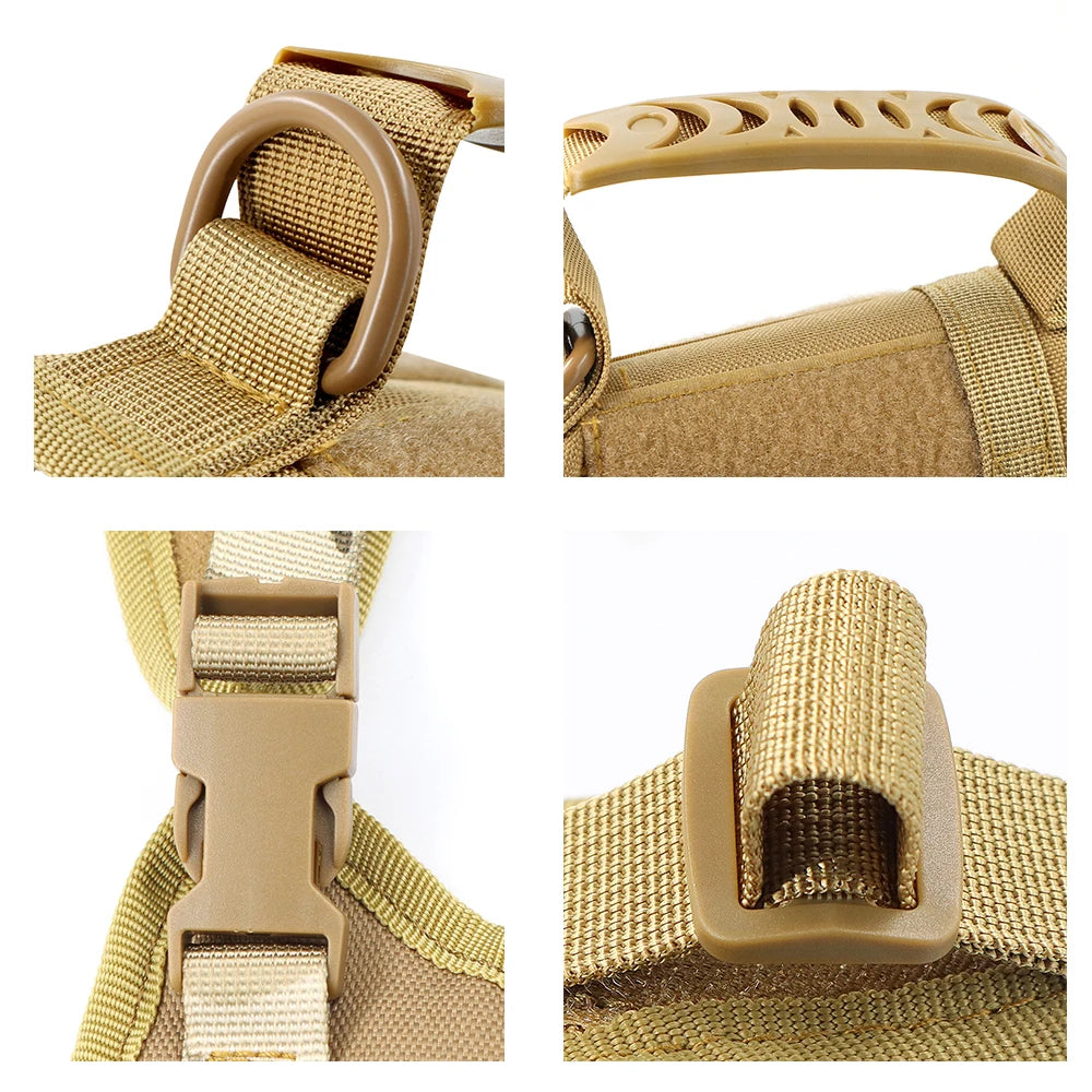 Tactical Cat Harness Leash with 9 Patches - Small Dog Puppy Vest