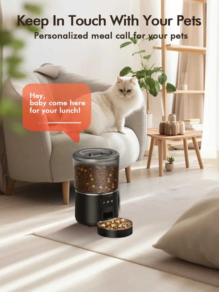 NPET 4L Automatic Smart Pet Feeder - For Cats, Dogs & Multiple Pets