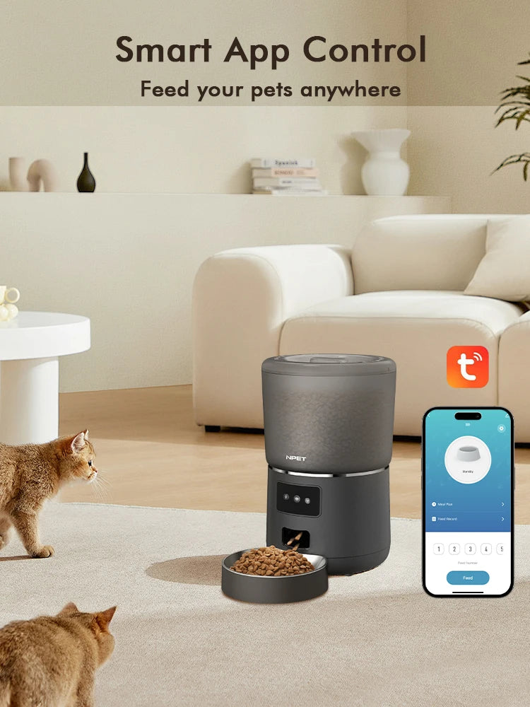 NPET 4L Automatic Smart Pet Feeder - For Cats, Dogs & Multiple Pets