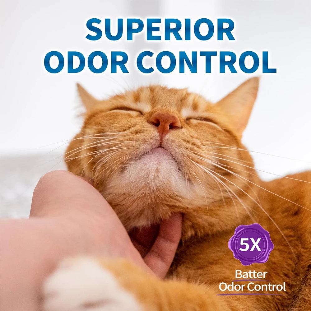 Lavender Scented Non-Clumping Cat Litter - Odor Control & Low Dust