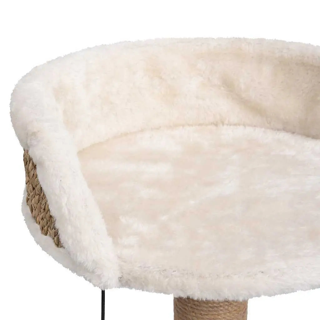 W2B VidaXL Modern Cat Tree Beige - Compact Sisal Cat Scratching Post