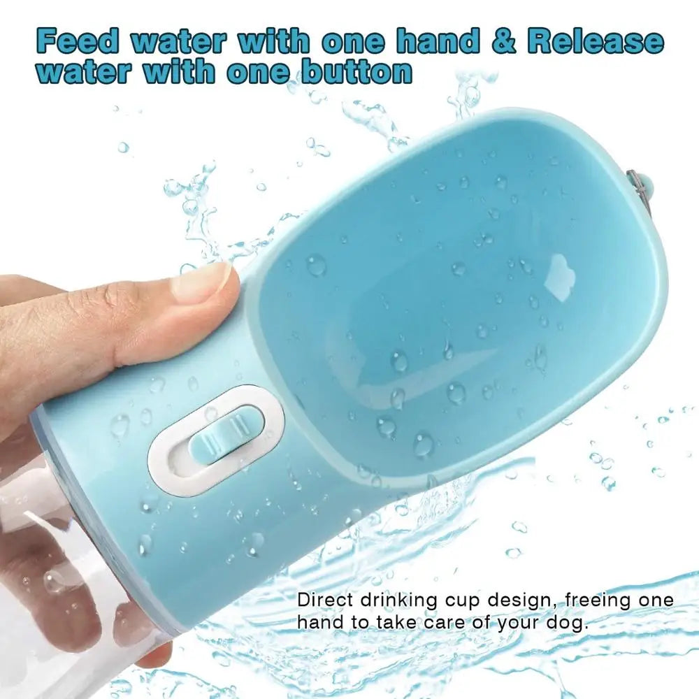 Dog Water Bottle Portable - Pet Drinking Water Feeder Bowl