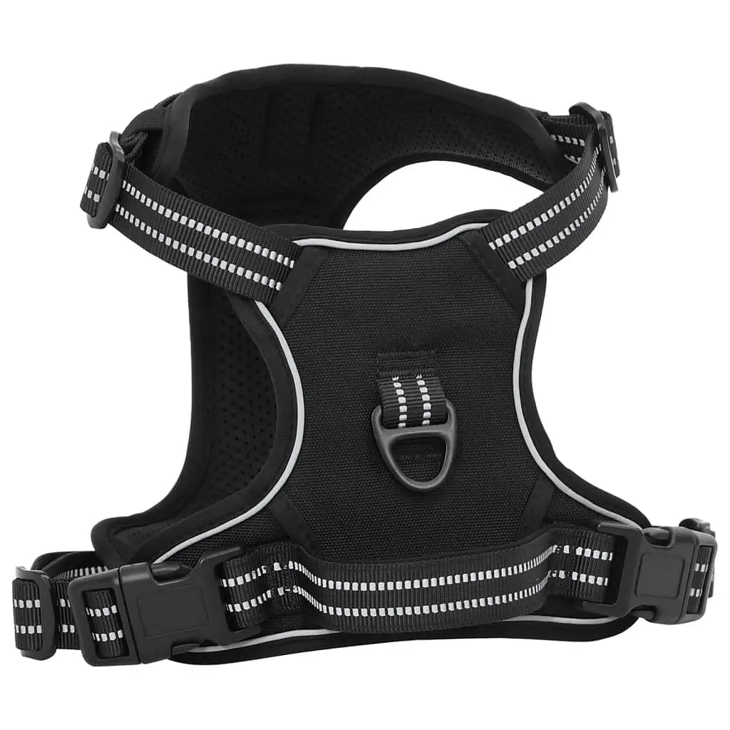 W2B VidaXL Luxury Dog Harness Vest (Medium) - Black Polyester