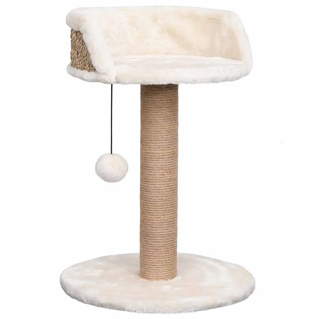 W2B VidaXL Modern Cat Tree Beige - Compact Sisal Cat Scratching Post