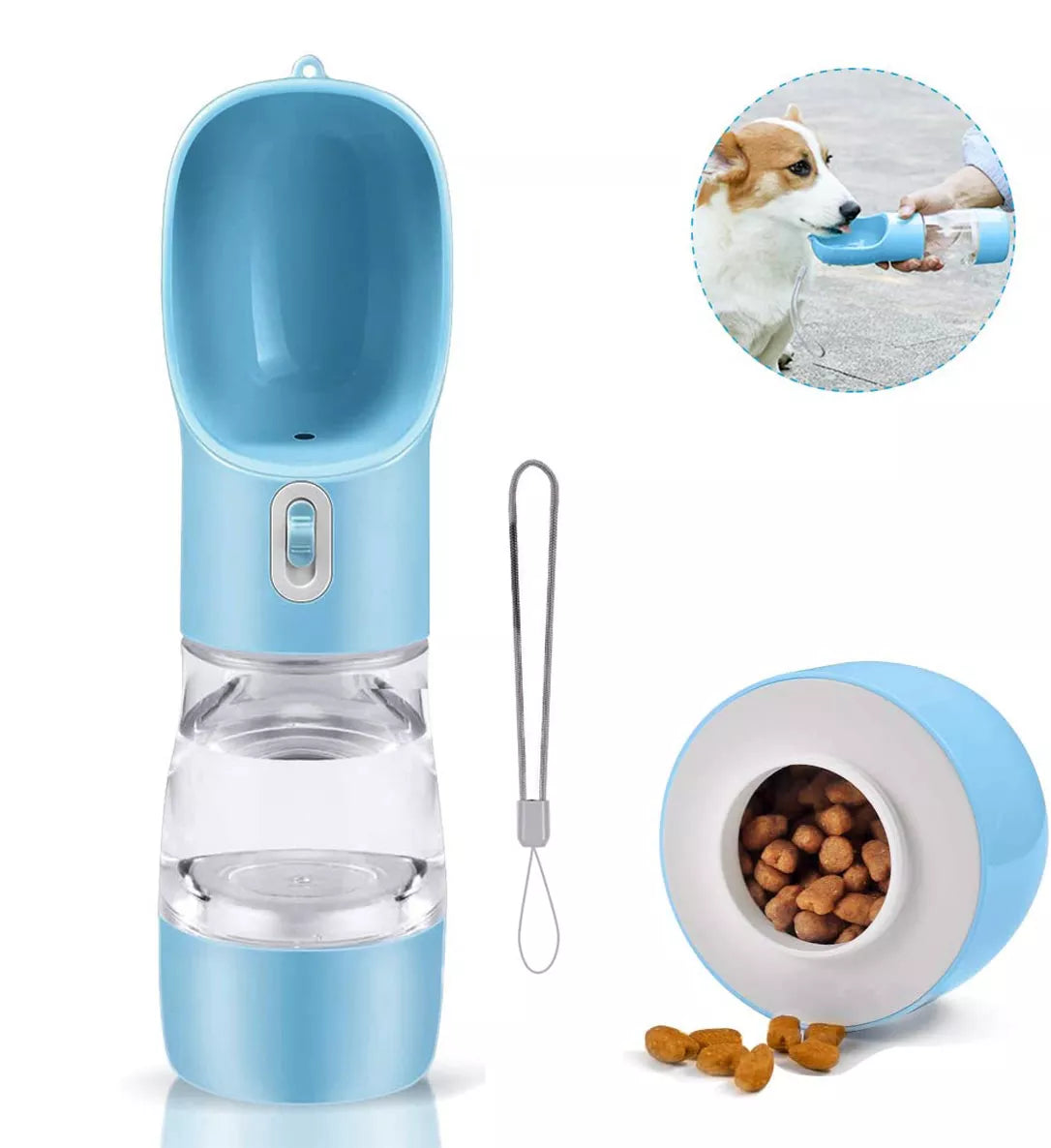 Dog Water Bottle Portable - Pet Drinking Water Feeder Bowl