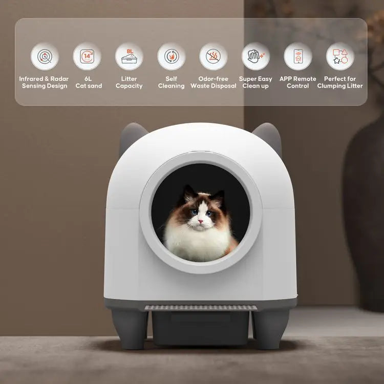 Hot-selling New Automatic Cat Litter Box - 68L Self-Cleaning Smart Toilet