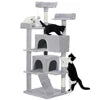 Light Grey 54in Multi-Level Cat Tower - 2 Condo Furniture