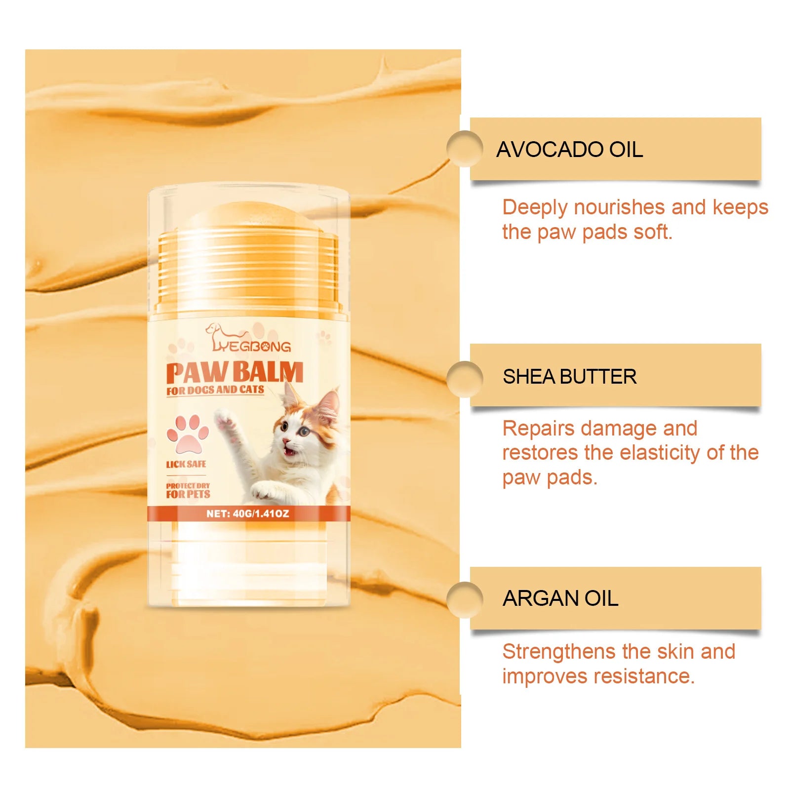 Dog Paw Balm to Prevent Dryness and Cracking - Shea Butter & Argan Oil