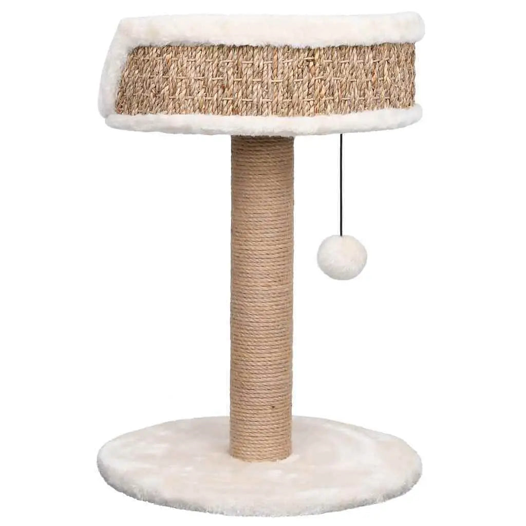 W2B VidaXL Modern Cat Tree Beige - Compact Sisal Cat Scratching Post