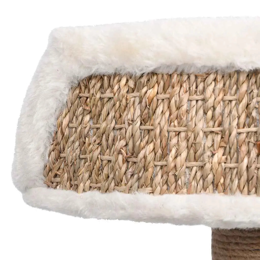 W2B VidaXL Modern Cat Tree Beige - Compact Sisal Cat Scratching Post